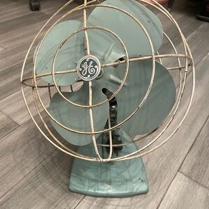 GE Retro Blue Metal Fan